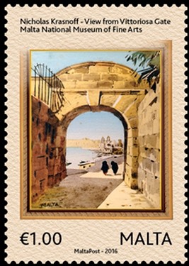 Colnect-3336-397-View-from-Vittoriosa-Gate-by-Nicholas-Krassnoff.jpg
