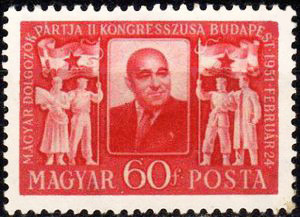 Colnect-837-063-Party-secretary-M-R-aacute-kosi-and-workers.jpg