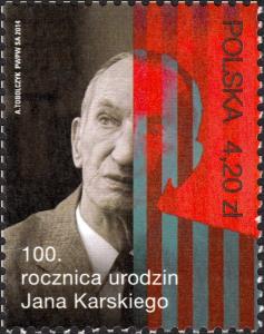 Colnect-3838-992-100th-anniversary-of-the-birth-of-Jan-Karski.jpg