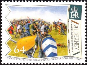 Colnect-5613-978-Saxon-Fyrd-Shield-Breaks-to-Attack-Fleeing-Bretons.jpg